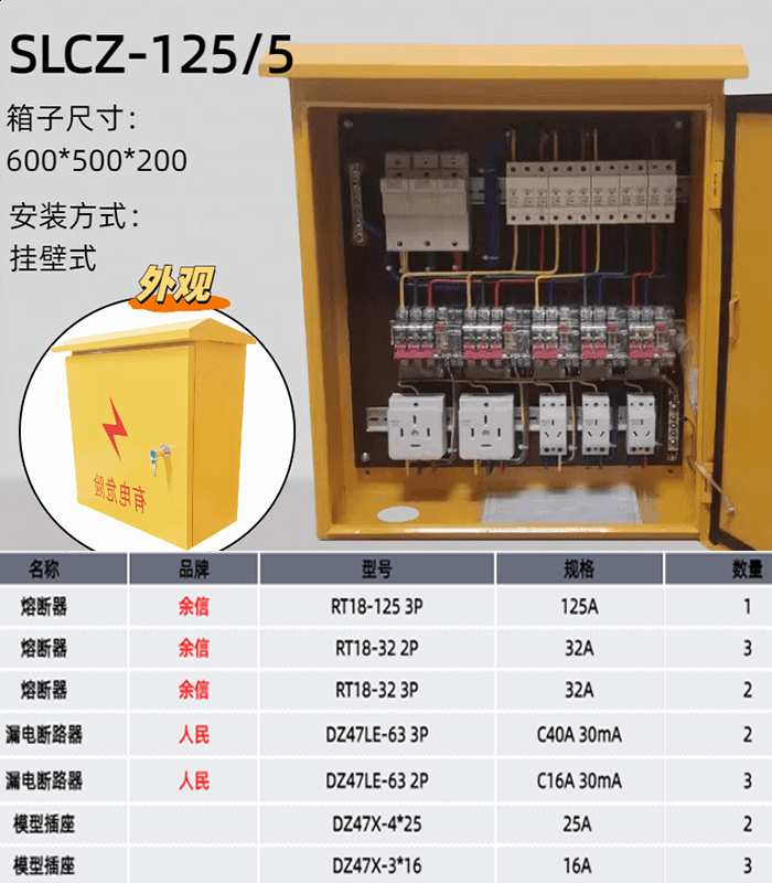 工地三级配电箱-壁挂式